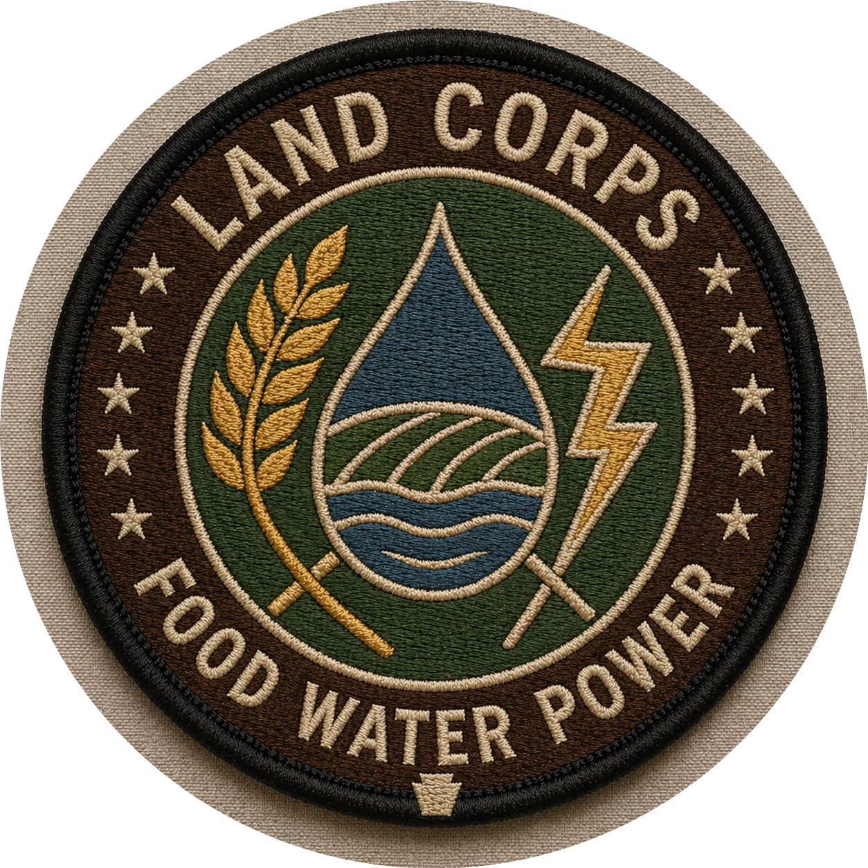 Land Corps circular patch