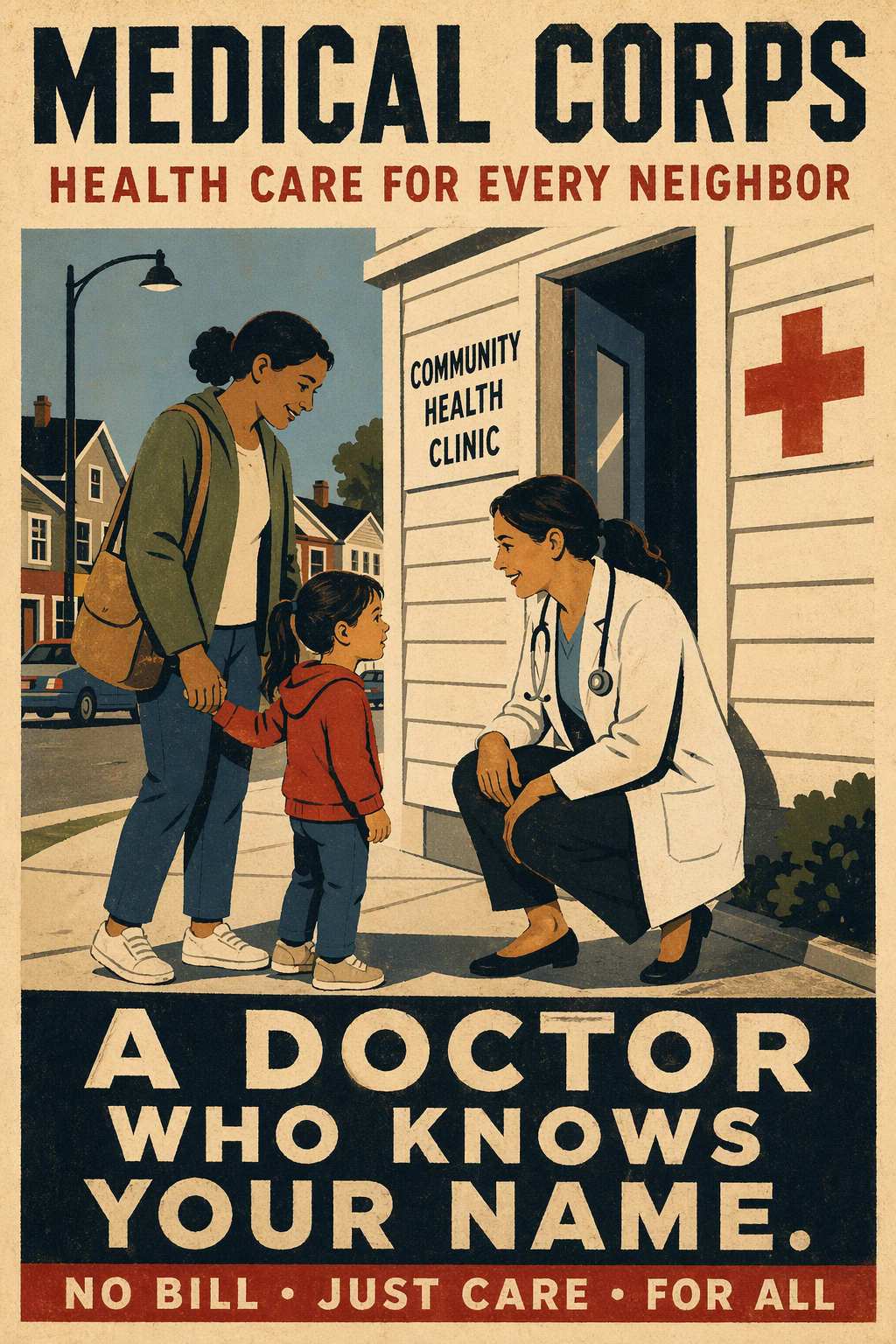 Medical Corps WPA-lineage recruitment poster, second plate