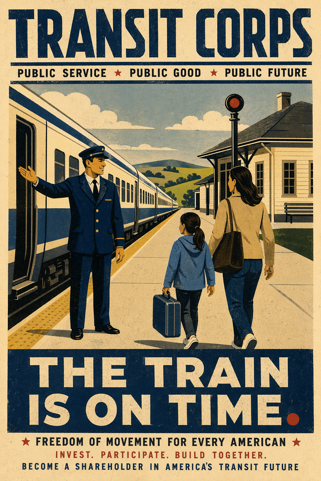 Transit Corps WPA-lineage recruitment poster, second plate